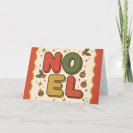Cartão De Festividades Natal Retro Groovy Alegre Natal
