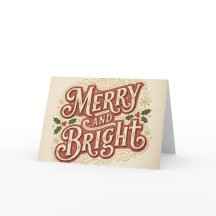 Natal Retro Vintage Alegre e Brilhante