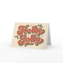 Natal Retro Vintage Holly Jolly