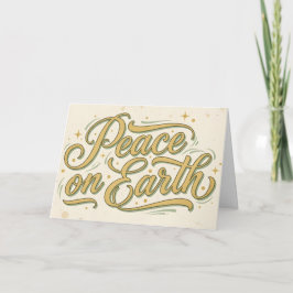 Cartão De Festividades Natal Retrô Vintage Paz na Terra