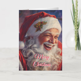 Cartão De Festividades Natal Rindo Papai Noel