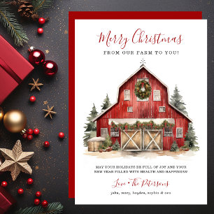 Cartão De Festividades Natal Russo da Barn de inverno