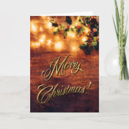 Cartão De Festividades Natal Russo Pintado - Madeira com Trim Holly