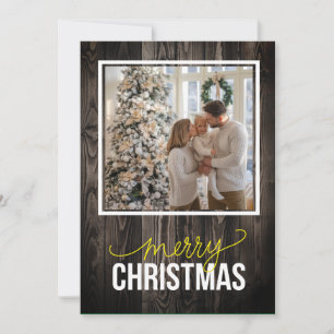 Cartão De Festividades Natal Rustic Simple