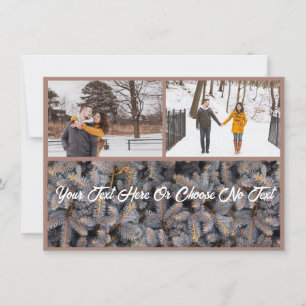 Cartão De Festividades Natal Rústico Elegante Solstício de Inverno Flores