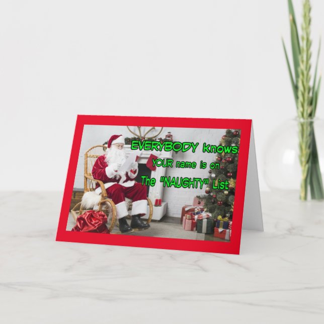 Cartão De Festividades Natal Safado (Frente)