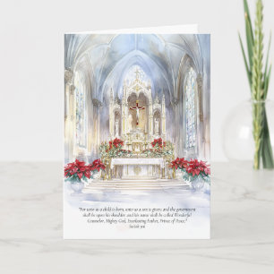 Cartão De Festividades Natal Sagrado: Oferta de Missa para Sua Intenção