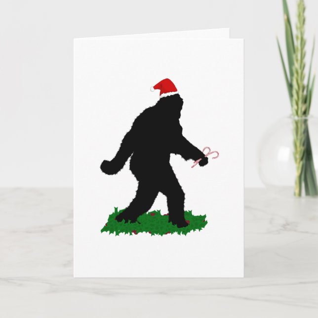 Cartão De Festividades Natal Sasquatchando (Frente)