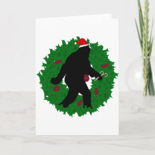 Cartão De Festividades Natal Sasquatchando