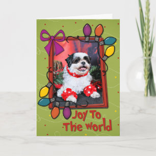 Cartão De Festividades Natal - Shih Tzu - Mishka