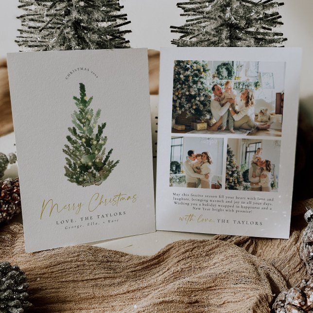 Cartão De Festividades Natal Simples e Elegante (Criador carregado)