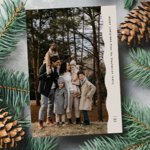 Cartão De Festividades Natal simples e moderno, de duas fotos e vanguarda