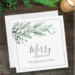 Cartão De Festividades Natal Simples e Moderno Personalizado