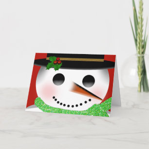 CARTÃO DE FESTIVIDADES NATAL - SNOWMAN - CRIANÇAS