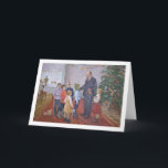 Cartão De Festividades Natal socialista do realismo do vintage com Lenin<br><div class="desc">Pintura socialista do realismo do vintage de Lenin que comemora o Natal com crianças,  URSS.</div>