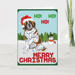 Cartão De Festividades Natal St Bernard