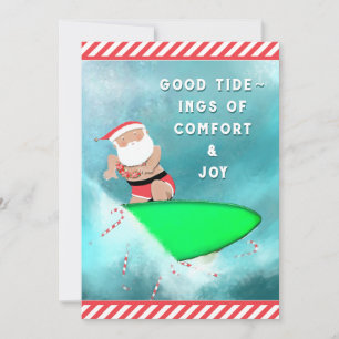 Cartão De Festividades Natal surfando
