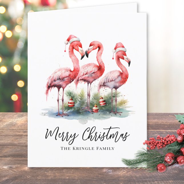 Cartão De Festividades Natal Tropical Alegre (Tropical Merry Christmas Holiday Card)