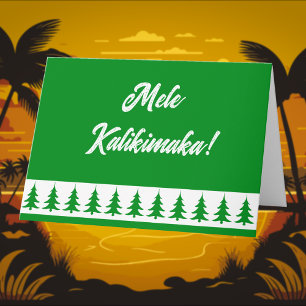 Cartão De Festividades Natal Tropical Havaiano