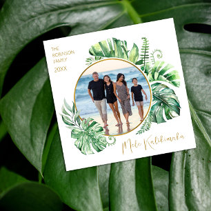 Cartão De Festividades Natal Tropical Havaiano Mele Kalikimaka