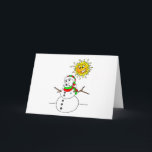 Cartão De Festividades Natal vazio de derretimento engraçado do feriado<br><div class="desc">Cartão vazio de derretimento engraçado do Natal do feriado do Xmas do boneco de neve cómico</div>
