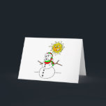 Cartão De Festividades Natal vazio de derretimento engraçado do feriado<br><div class="desc">Cartão vazio de derretimento engraçado do Natal do feriado do Xmas do boneco de neve cómico</div>
