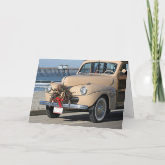 Cartão De Festividades Natal velho da forma