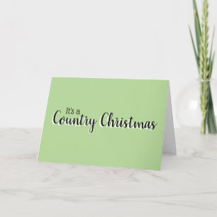 Cartão De Festividades Natal Verde Clássico Country Personalizado 
