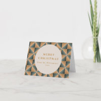 Natal Verde Deco Vintage Personalizado Dobrado em 