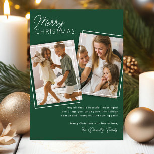 Cartão De Festividades Natal Verde Mínimo 2 Foto