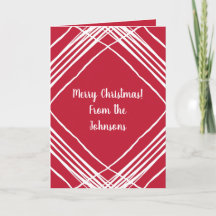 Natal Vermelho Moderno | Adicione seu nome de famí