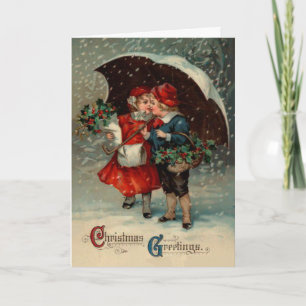 Cartão De Festividades natal vintage Card, Ellen Clapsaddle