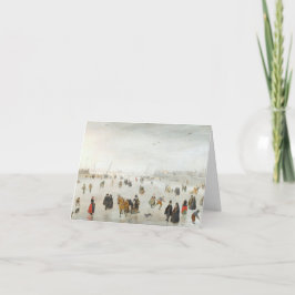 Cartão De Festividades Natal vintage FROZEN RIVER ICE (1625)