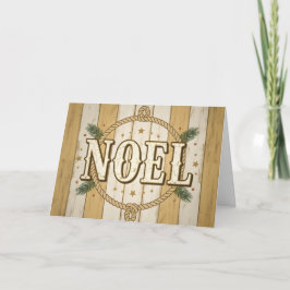 Cartão De Festividades Natal Vintage Ocidental de Noel