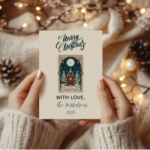 Cartão De Festividades Natal Vintage Tarot