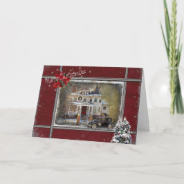 Cartão De Festividades Natal vitoriano