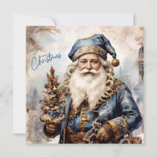 Cartão De Festividades Natal Vitoriano Papai Noel