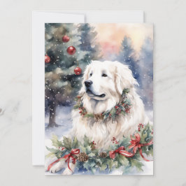 Cartão De Festividades Natal - WC Great Pyrenees
