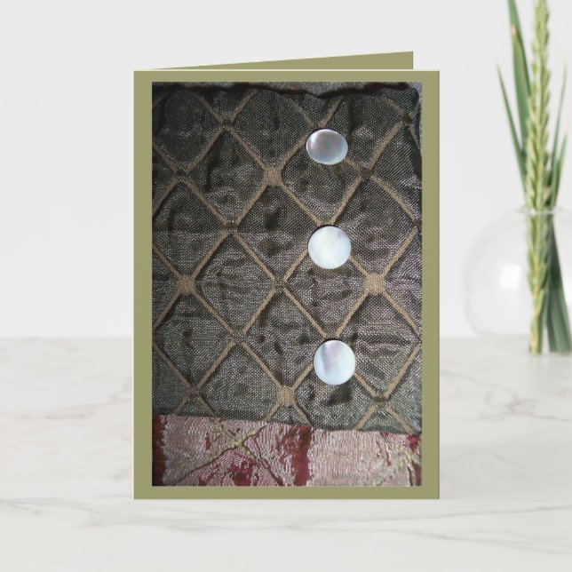 Cartão De Festividades Natal Wish Satin e Buttons (Frente)