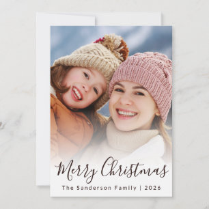Cartão De Festividades Natalina Personalizada com Foto e Sobreposição de