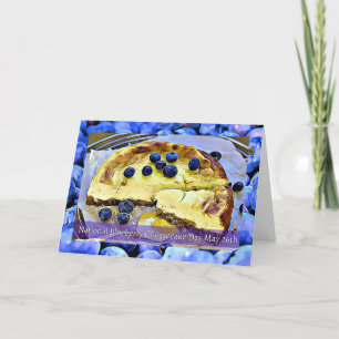 Cartão De Festividades National Blueberry Cheesecake Day May 26th Card