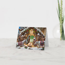 Cartão De Festividades Native American Nativity Christmas Card