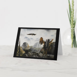 Cartão De Festividades Native American Painting~ Welcome Friend