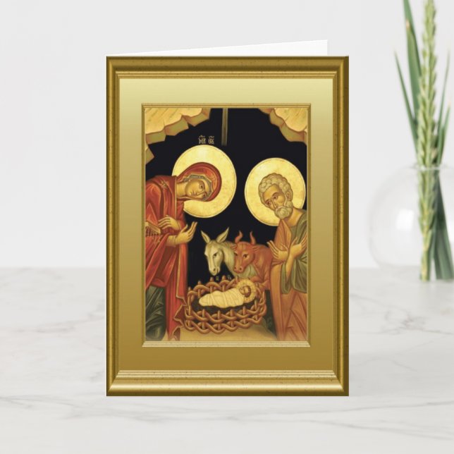 Cartão De Festividades Natividade (Frente)
