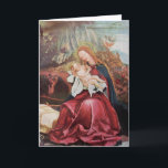 CARTÃO DE FESTIVIDADES NATIVIDADE COM ANJOS - MÁGICA DO NATAL<br><div class="desc">Atmosfera colorida e mágica do Natal pelo pintor alemão Matthias Grunewald ,  Detalhes do Segundo Estado do Isenheim Altarpart ,  estilo expressivo e intenso de arte medieval da Europa Central no século 16.Petróleo sobre madeira.</div>
