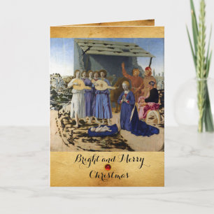 Cartão De Festividades NATIVIDADE DE JESUS, ANJOS por PIERO DELLA FRANCES