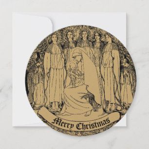 Cartão De Festividades Natividade de Natal Maria e Menino Jesus