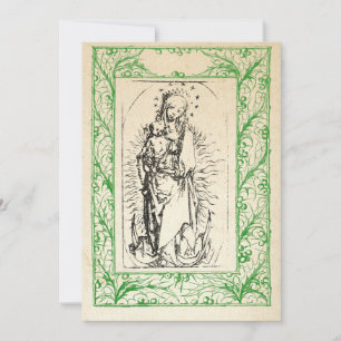 Cartão De Festividades Natividade medieval Mary e Jesus Sagrada Holanda d