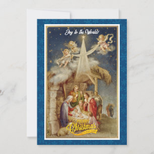 Cartão De Festividades Natividade Natalina Clássica Religiosa Vintage