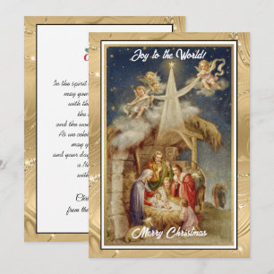 Cartão De Festividades Natividade Natalina Vintage I Religioso Clássico